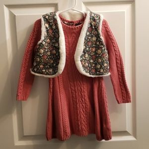 Tommy Bahama girls sweater dress with vest